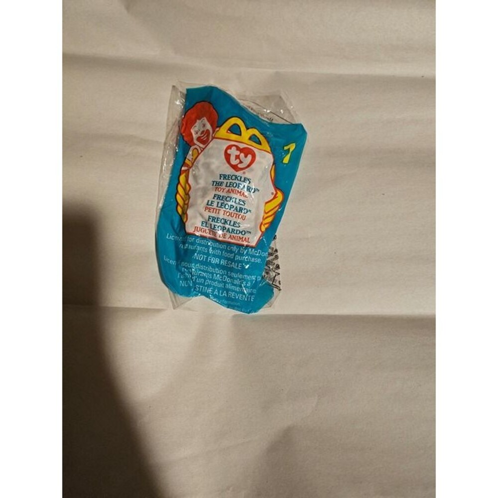 Ty Teenie Beanie Baby • Freckles the Leopard • McDonald’s #1 (1999) • Sealed